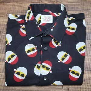 North Pole TradingĀ Co.āChristmas Santa button-down Shirt sizeālarge